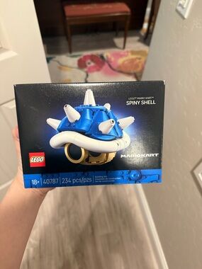 Lego Mario Kart Blue and White Spiny Shell Display Model